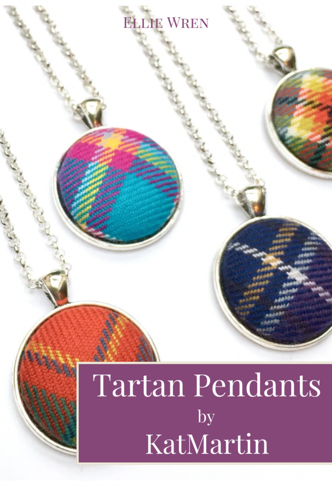 Tartan Wedding Accessories: Handmade Tartan Pendant by KatMartin