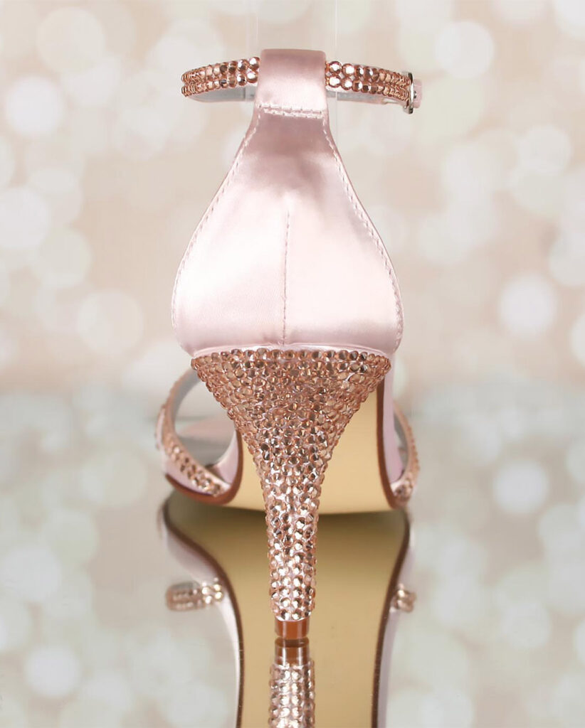 Blush Pink Crystal Wedding Shoes