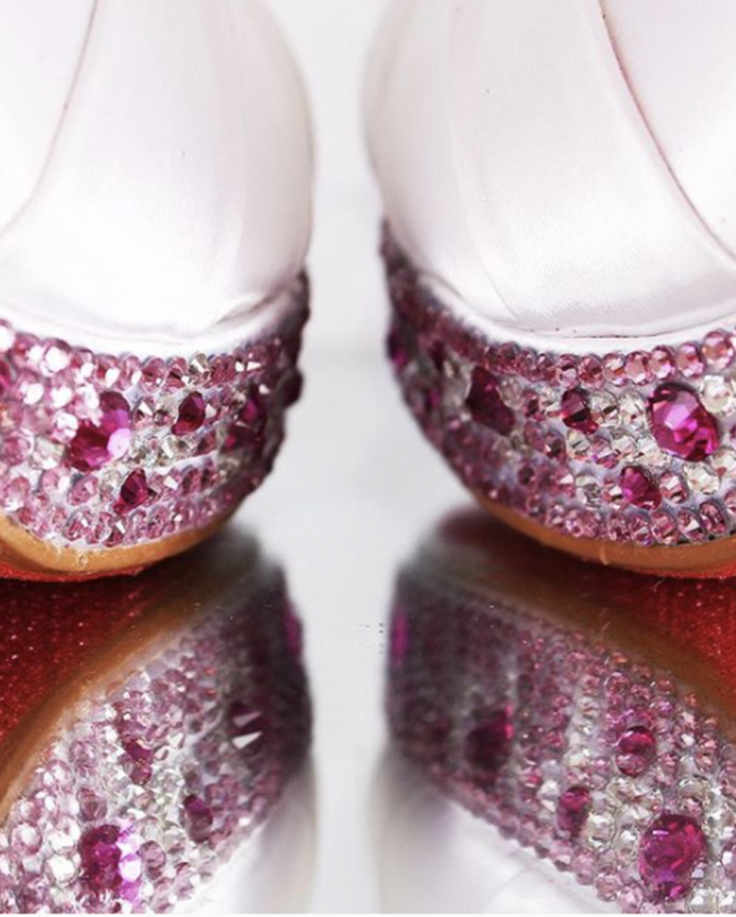 Pink Crystal Wedding Shoes