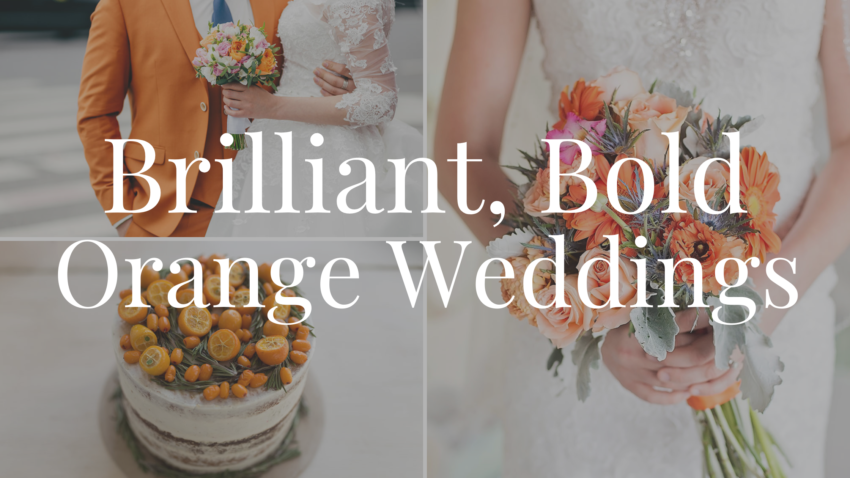 Brilliant, Bold Orange Wedding