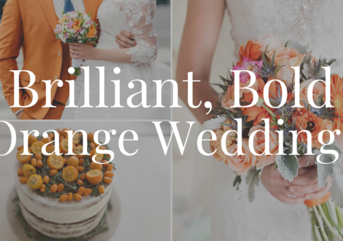 Brilliant, Bold Orange Wedding