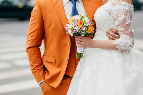 Brilliant, Bold Orange Weddings